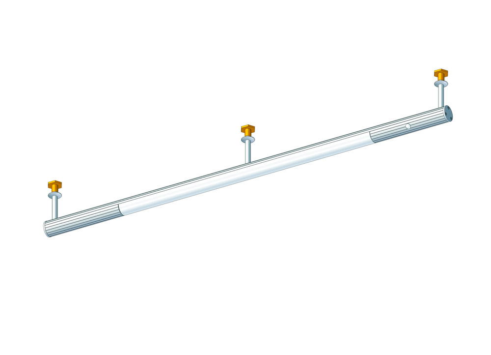 Люминесцентный светильник Play IFR,  8 Вт, сенсорный датчик открывания алю, 580xd30х130мм