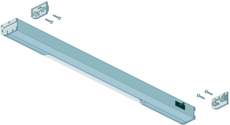Люминесцентный светильник Prima US,  8 Вт, встроенный выключатель алю, 450х30,5х48мм