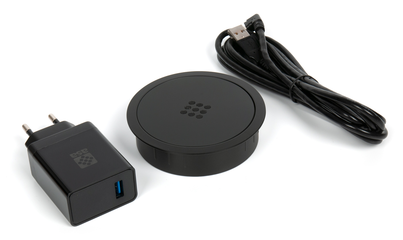 Беспроводное зарядное устройство VersaCharger (блок питания+ кабель micro USB 2 м) черный матовый / черный