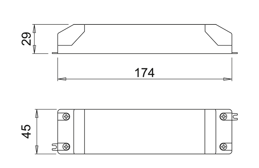 Трансформатор SL 60/24, 60Вт, 24В пластик, 180х60х30мм