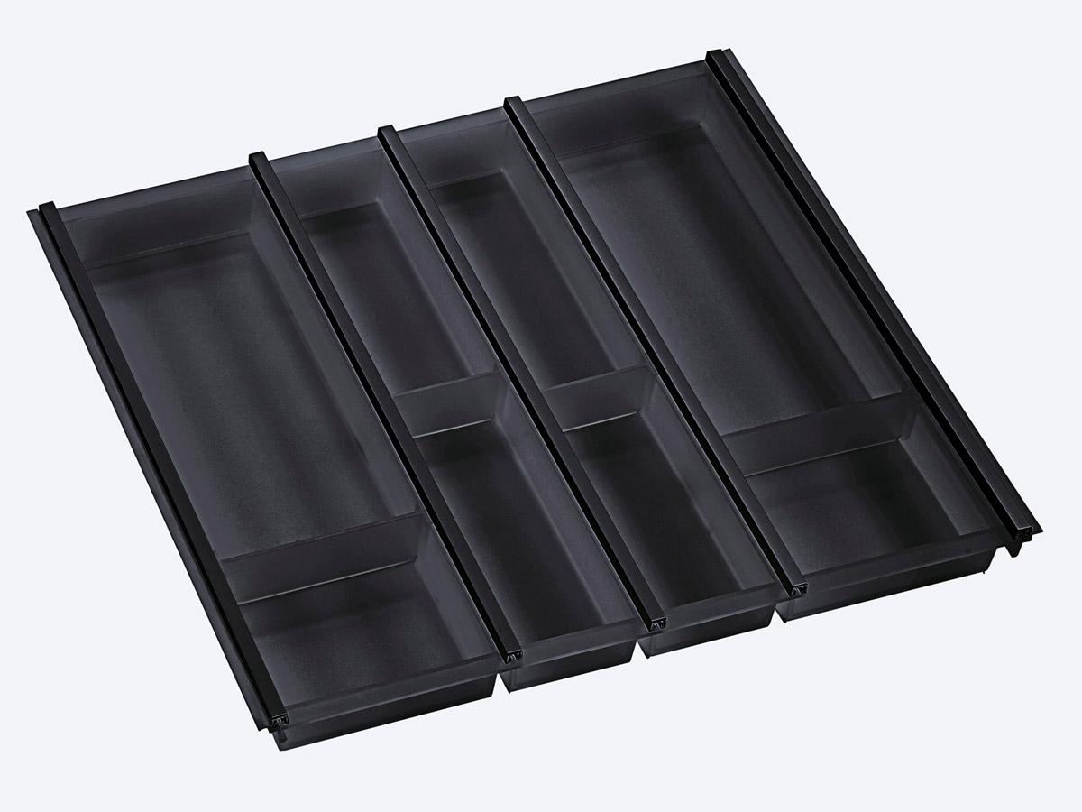 Лоток под столовые приборы в шкаф 600мм Blum Legrabox универсальный (для станд. и внутр. ящика) чёрный