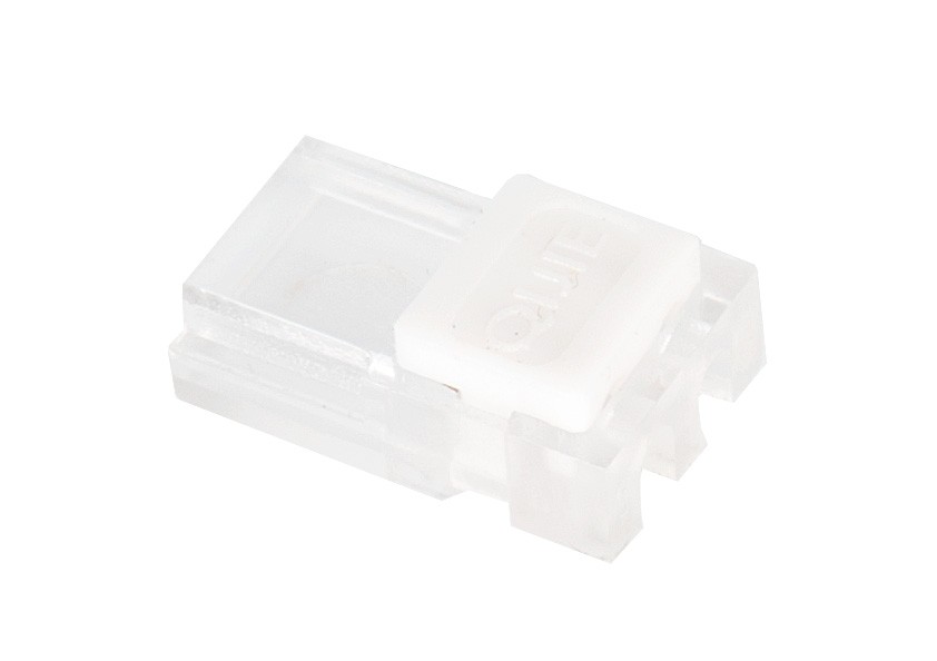Разъем Beetle Clip для соединения led-ленты шириной 8мм и кабеля 22-18 AWG, пластиковый зажим белого цвета пластик белый