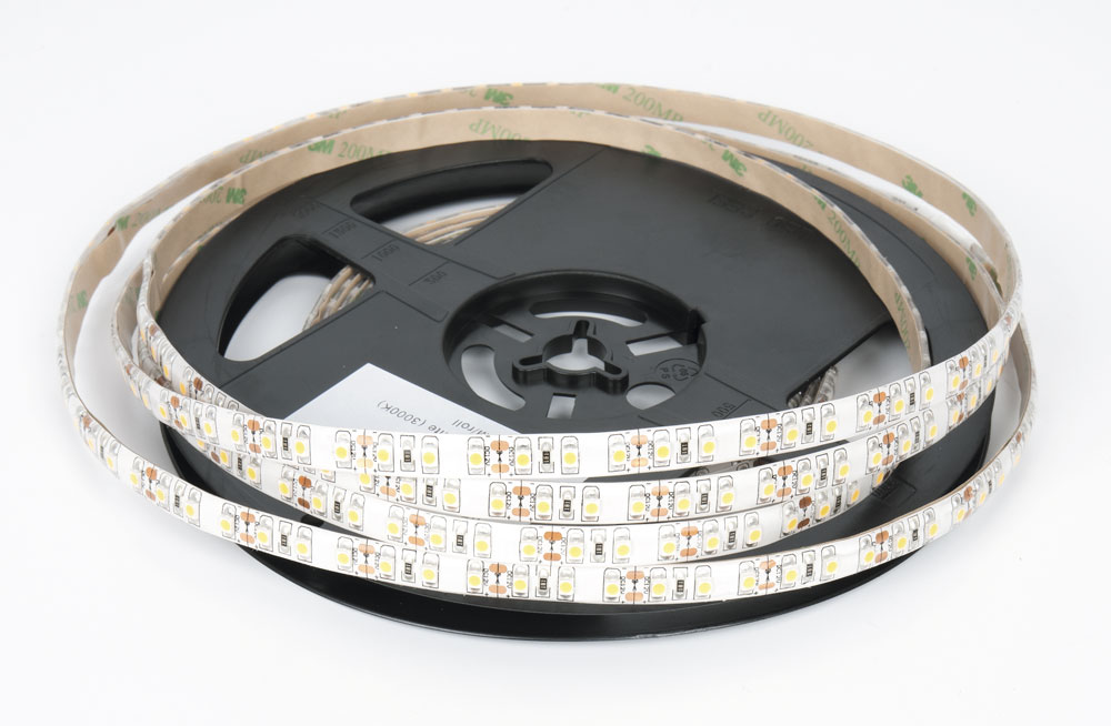 LED лента IP65 в силиконе, 8мм,  120 LED/м, 12B, 5м в кат., каб 150мм (нов.арт. 305033NW-HL) натуральный
