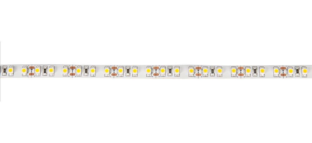 LED лента IP20 открытая, 8мм, 120 LED/м, 4,8Вт, 12В, 0,5м в кат., на конц.ленты разъемы папа/мама натуральный