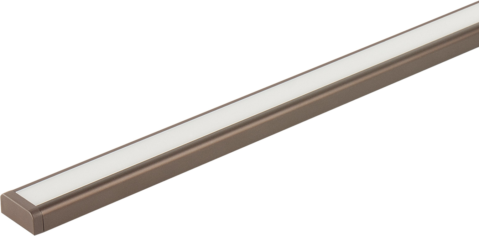 Светильник ALFA CLICK-  450 накладной  4,5Вт, 12В, лента 120 LED/м, каб. 2м с разъемом MiniPlug шоколад/свет теплый