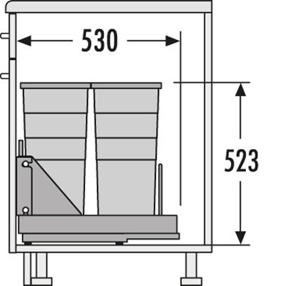 Система сортировки Bottom-Mount 40см 350x530x523