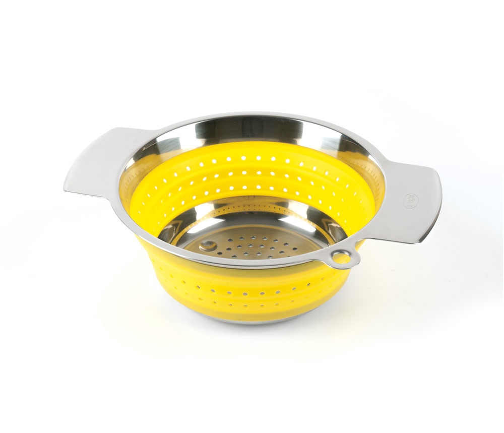 Коландер Roesle 24см нерж.сталь/силикон (желтый)