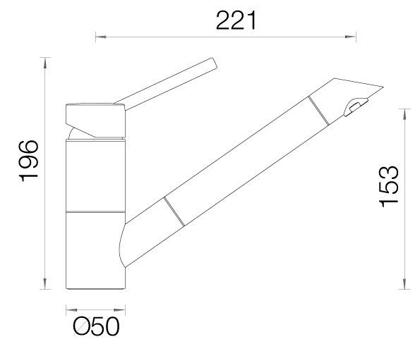 Смеситель (Schock) SC-200-D, Cristalite, выдвижной излив хром/колорадо