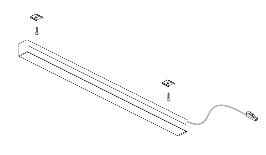 Светильник светодиодный Twig XO HE, 120LED/м, 24В, свет натуральный алю, 900x20x22мм