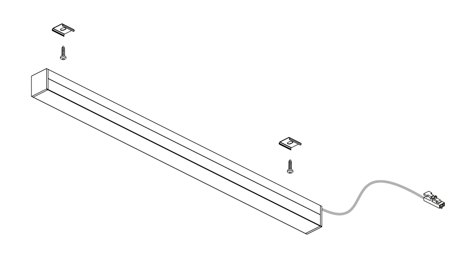 Светильник светодиодный Twig XO UHE, 240LED/м, 24В, свет натуральный алю, 900x20x22мм