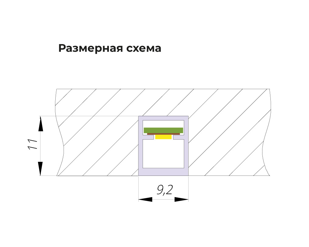 Рассеиватель Flow 3000мм, серый